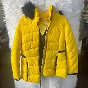 GUESS Kids Yellow Puffer Jacket